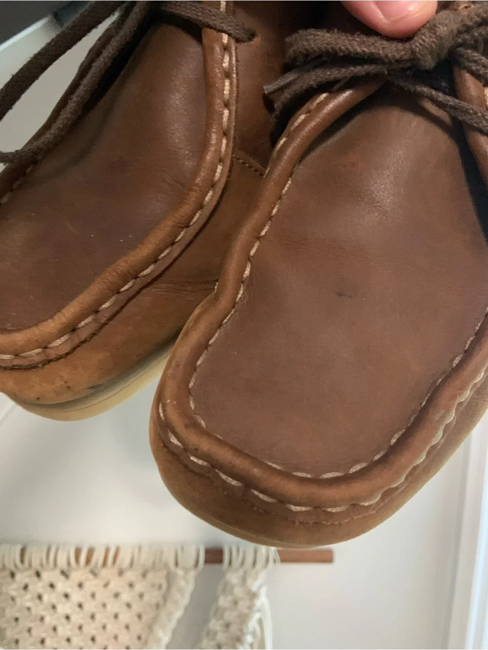 CLARKS Women’s Padmora Brown Leather Lace Up Loafer Size 8